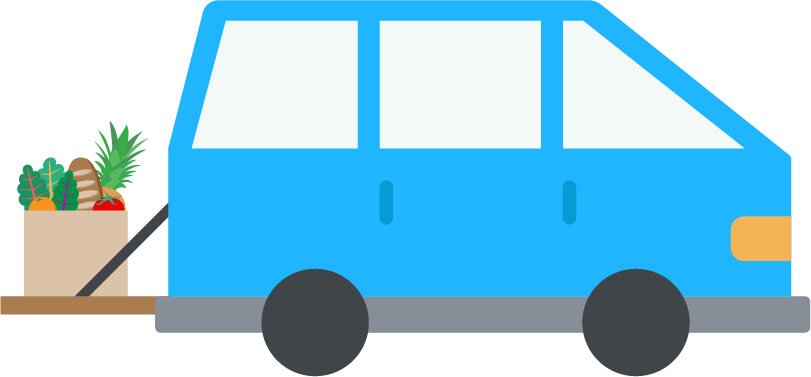 image of van with food
