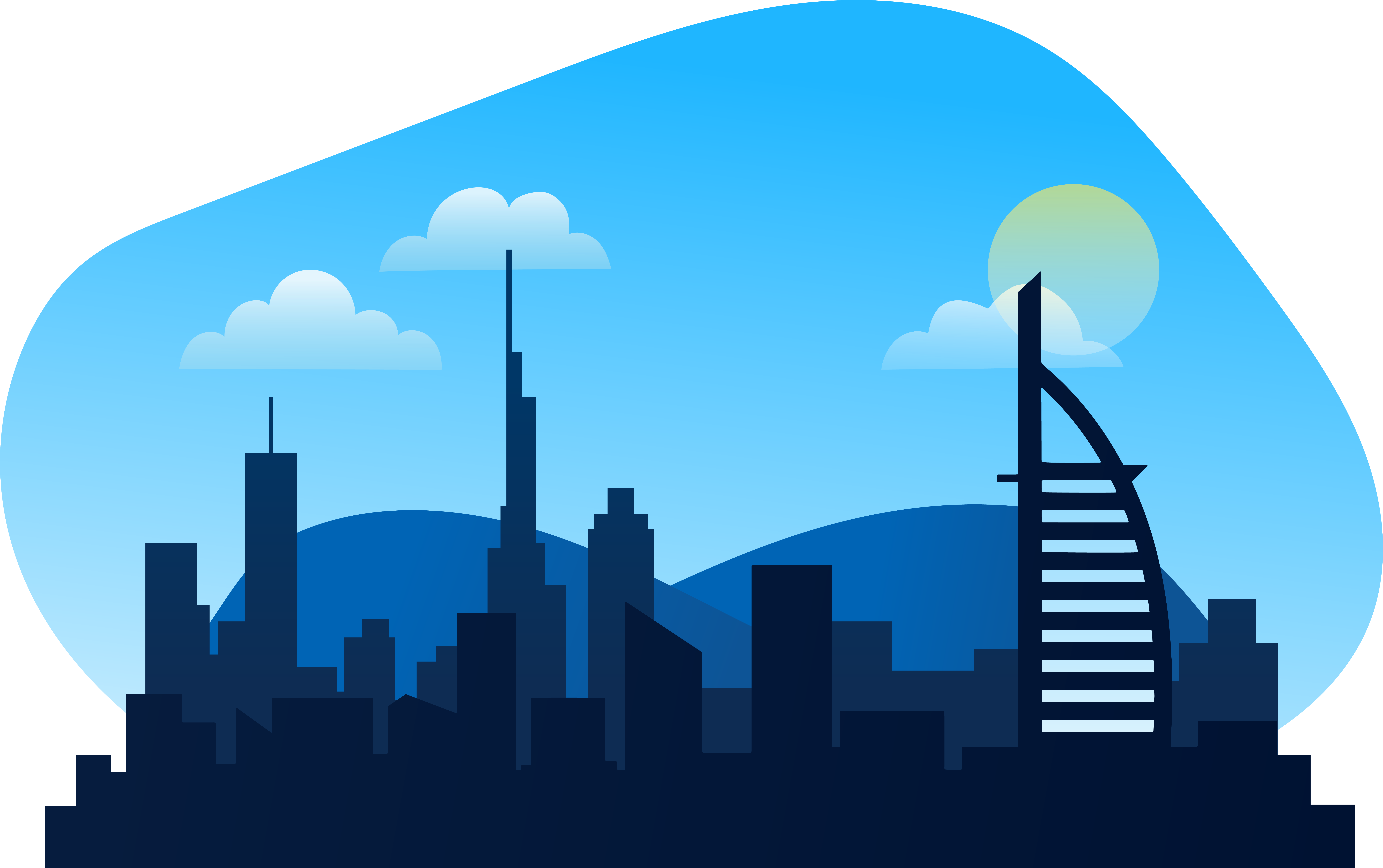 Illustration of the Dubai skyline